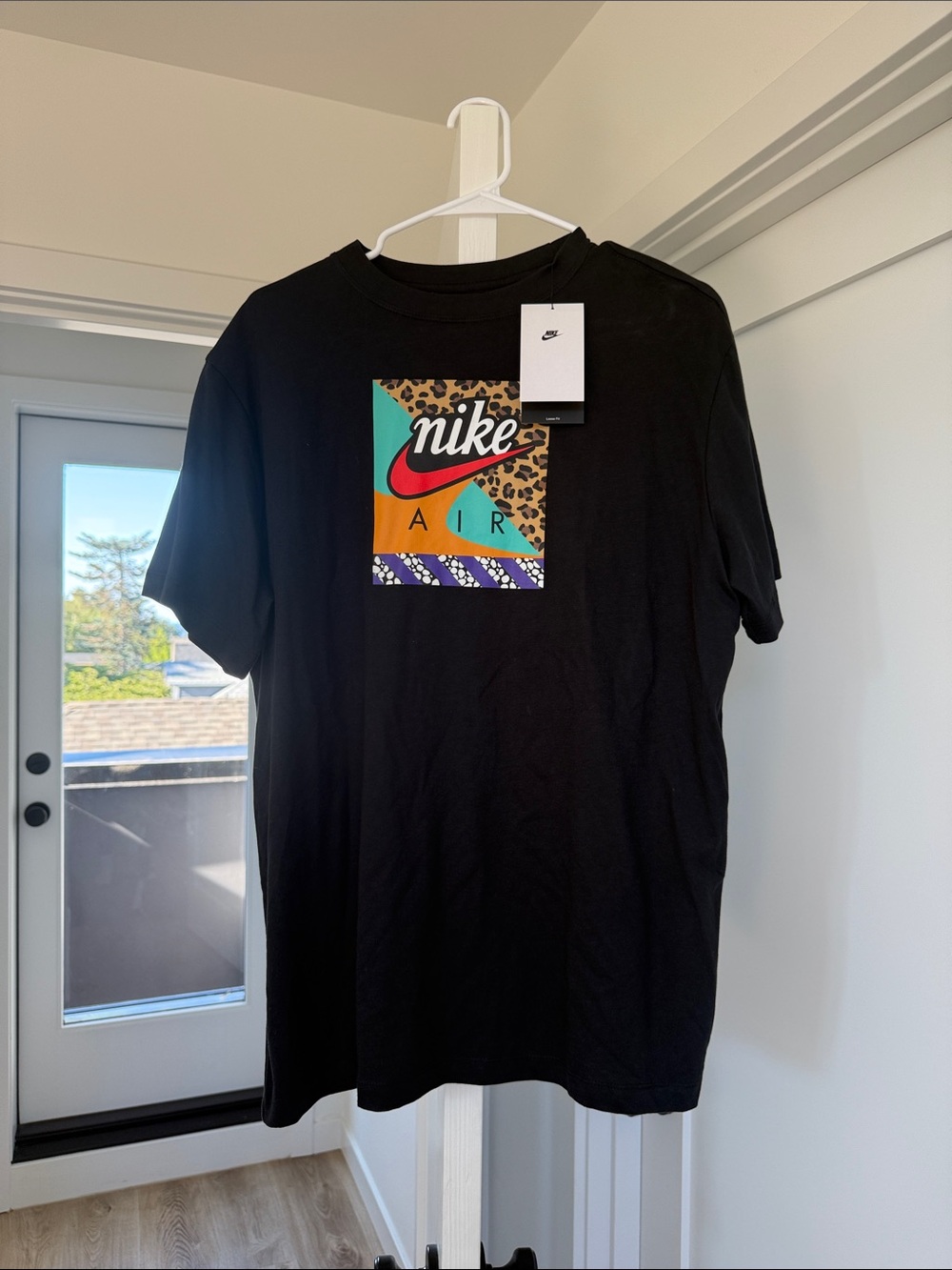 Nike Black Short-Sleeve Tee with Colorblock Nike Air Graphic